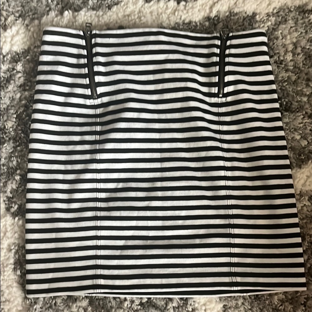 Aritzia Sunday Best Black And White Striped Skirt